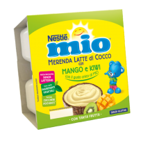 Merenda al latte di Cocco con Mango e Kiwi