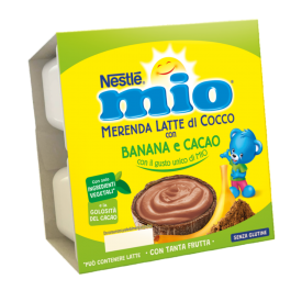 Merenda al latte di Cocco con Banana e Cacao